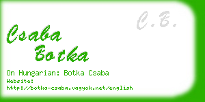 csaba botka business card